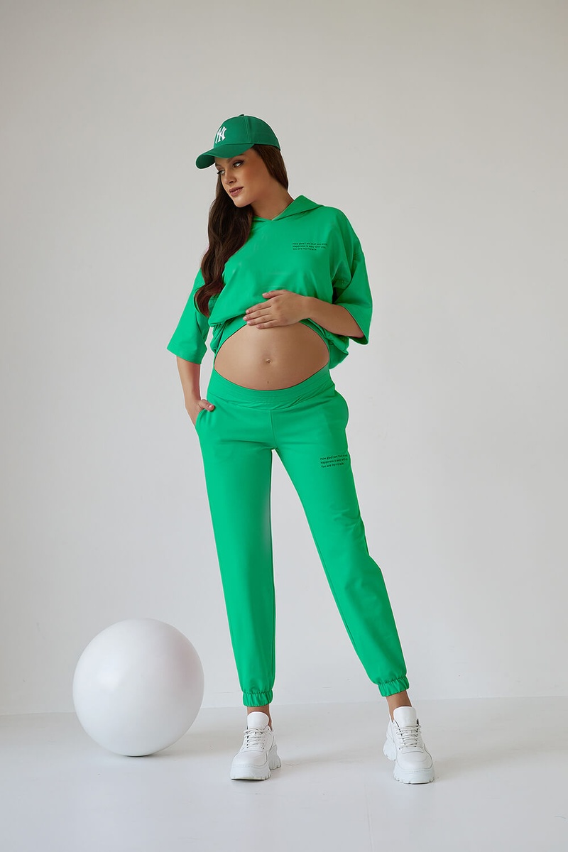 Спортивные костюмы Костюм спортивный для беременных и кормящих мам, ярко-зеленый, ТМ Dianora