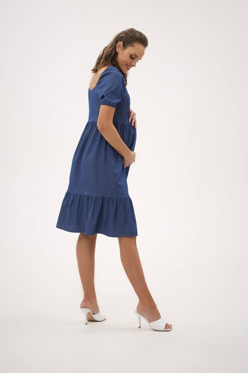 Платье для беременных и кормящих мам, синий, ТМ Dianora, Синий, S