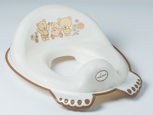 Горшки и накладки Туалетное сиденье Мишки с резинками противоскользящими, Белая жемчужина, TEGA