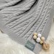 Одеяла и пледы Плед вязаный Косы серый, Маленькая Соня Фото №2