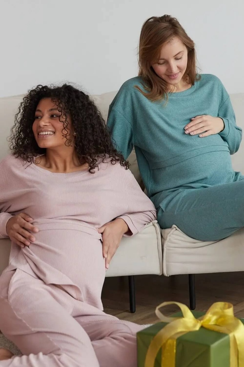 Піжами, домашні костюми Домашні штани для вагітних 4040051-1, пудра, To be
