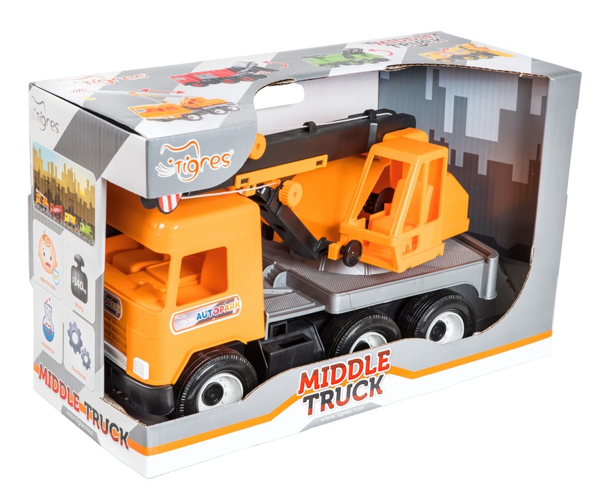 Машинки-игрушки Игрушка Middle truck кран city, Tigres