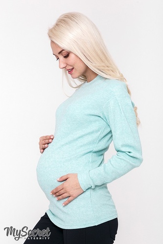 Свитшоты, худи Теплый свитер для беременных GAIA, мятный меланж, Юла мама