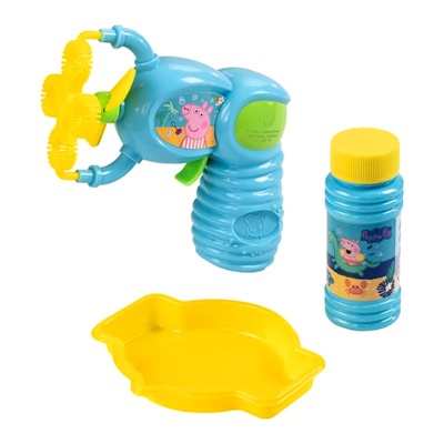 Іграшки для купання Ігровий набір з мильними бульбашками PEPPA PIG БАББЛ-СПЛЕСК (з електронним бластером), Peppa