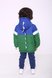 Куртки і пальта Куртка для хлопчика Діно, синьо-зелена, Модний карапуз Фото №4