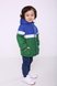 Куртки и пальто Куртка для мальчика Дино, сине-зеленая, Модный карапуз Фото №3