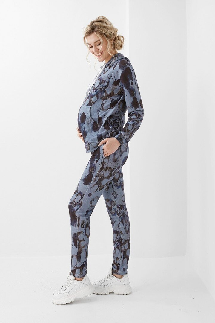 Спортивные костюмы Штаны спортивные для беременных синяя абстракция, ТМ Dianora