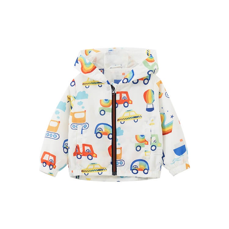 Куртка-ветровка для мальчика Cars, Malwee, Белый, 130