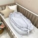 Коконы для новорожденных Комплект (кокон с рюшем + подушка + плед) Серебро, Baby Chic Фото №1
