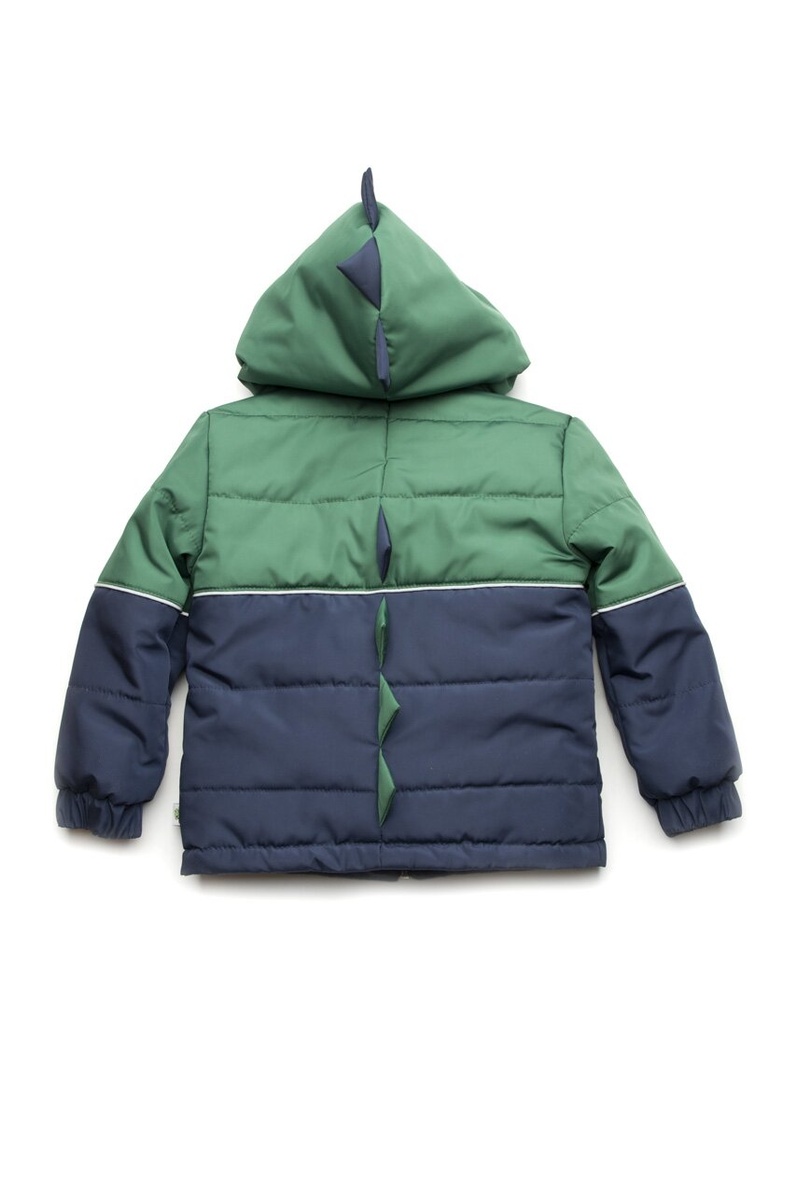 Куртки и пальто Куртка для мальчика Дино, сине-зеленая, Модный карапуз