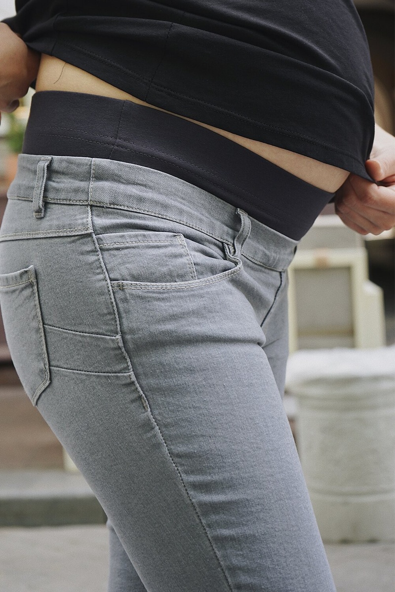 Джинсы Брюки джинсовые для беременных, серый варка, ТМ To be