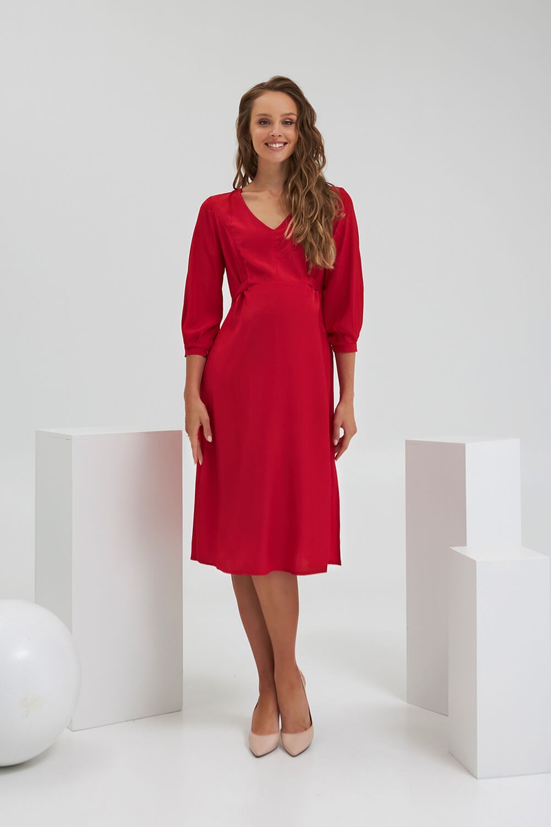 Сукня для вагітних і годуючих мам 2181 1554, червона, Dianora, Червоний, S