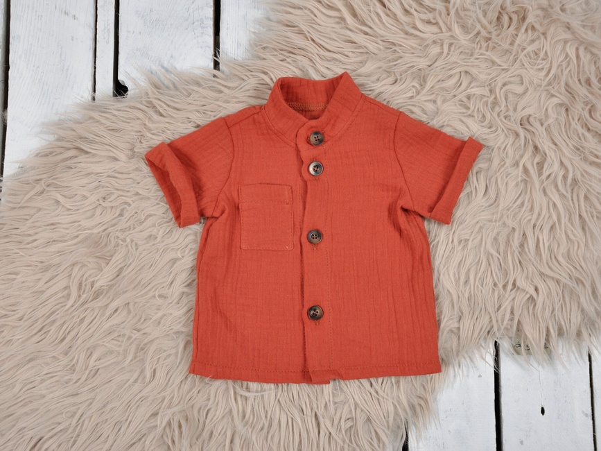 Летние комплекты Муслиновая рубашка с шортами Ned, кирпичный, MagBaby
