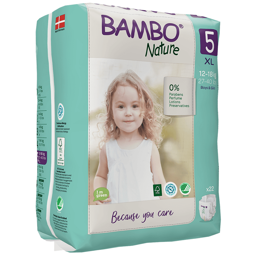 Подгузники Эко Подгузники Bambo Nature 5 (12-18 кг), 22 шт. , Bambo Nature