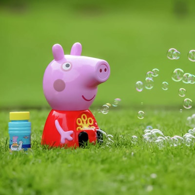 Іграшки для купання Ігровий набір з мильними бульбашками PEPPA PIG БАББЛ-МАШИНА, Peppa