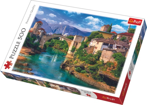 Пазли, мозаїка Пазли - (500 елм.) - "Старий міст в Мостарії" , Боснія та Герцеговина , Trefl