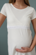 Халати Комплект халат та нічна сорочка для вагітних і годуючих мам 4299041, молочний, To be Фото №4