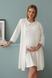 Халаты Комплект халат и ночнушка для беременных и кормящих мам 4299041, молочный, To be Фото №1