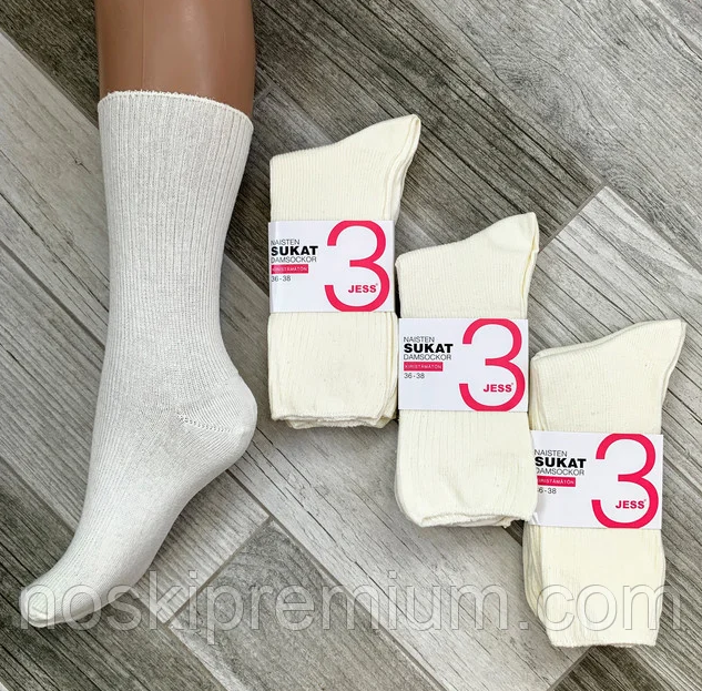 Важливі дрібниці Шкарпетки жіночі медичні бавовняні без гумки JESS, молочні, Мамуля
