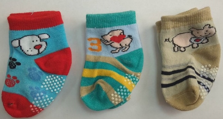 Шкарпетки Шкарпетки для хлопчика малюк з тормозком, колір в асортименті, Малюк