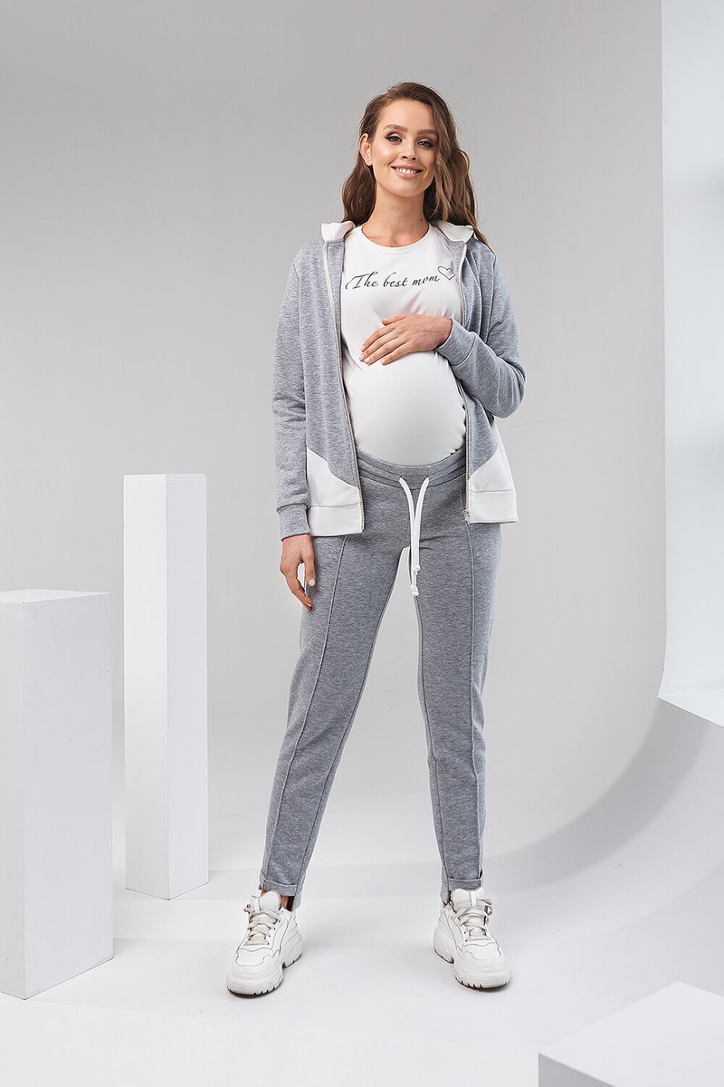 Спортивные костюмы Костюм спортивный для беременных и кормящих мам, серый, ТМ Dianora