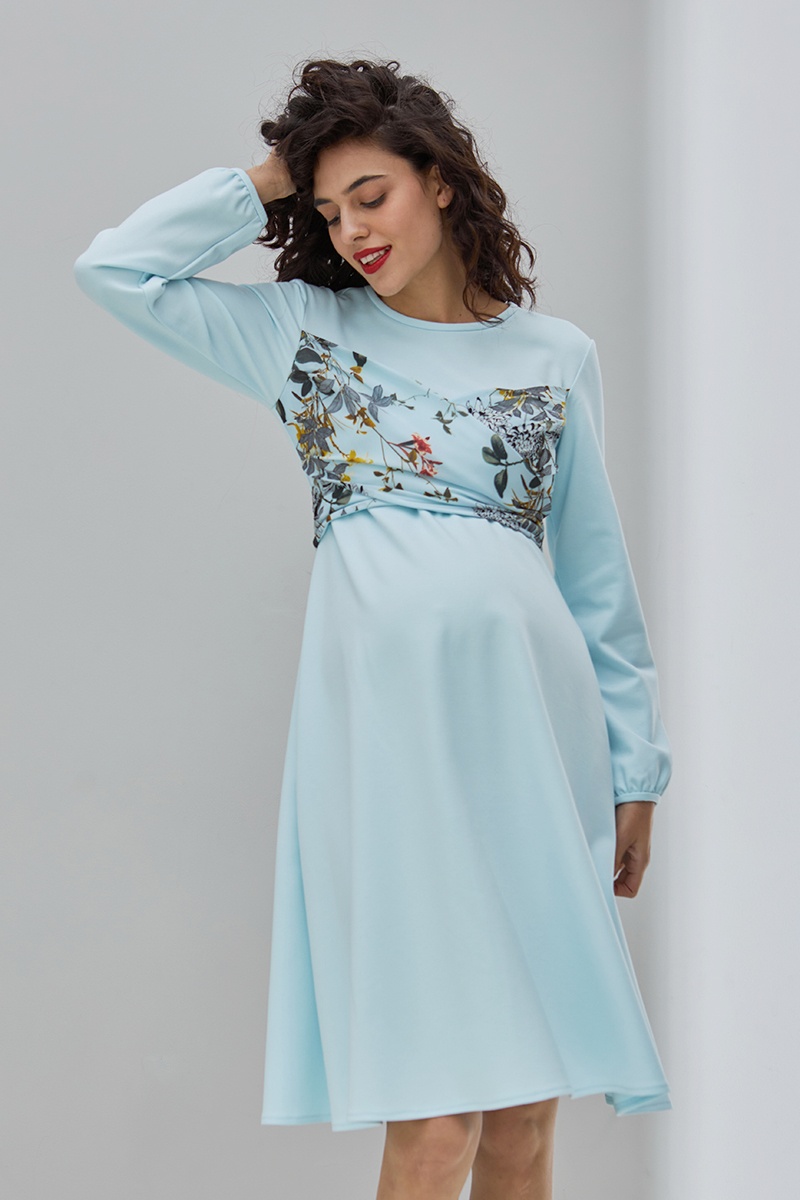 Сукня для вагітних і годуючих мам MAGNOLIA, ніжно-блакитний, Юла мама, Блакитний, S