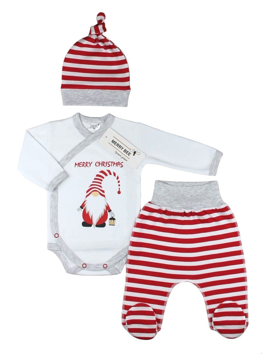 Комплекти Комплект для новонароджених Little Elf 3 предмета (боді, повзунки, шапочка), Merry Bee