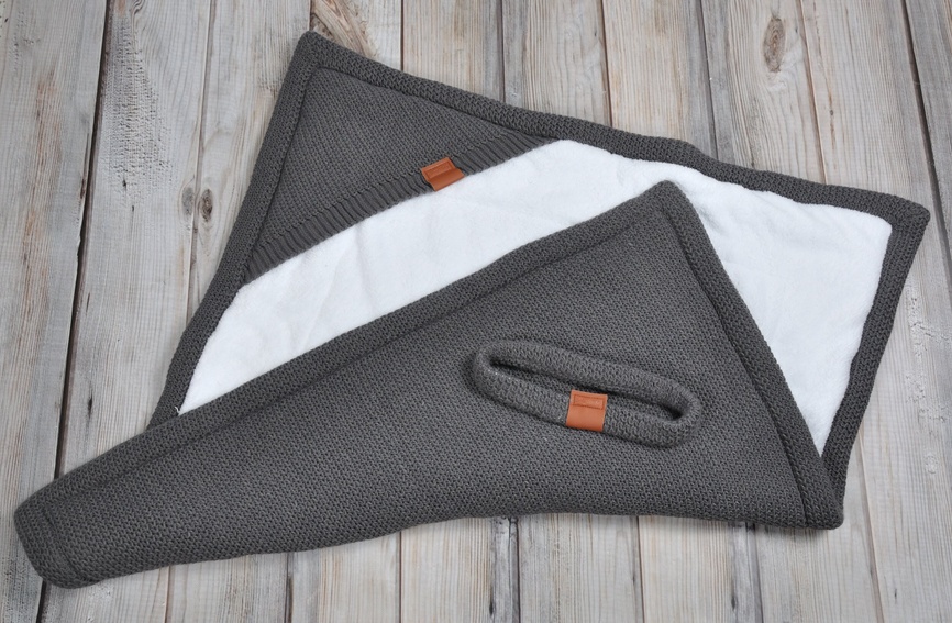 Конверт-одеяло для новорожденных Familia, вязь на махре, зимний, серый, MagBaby