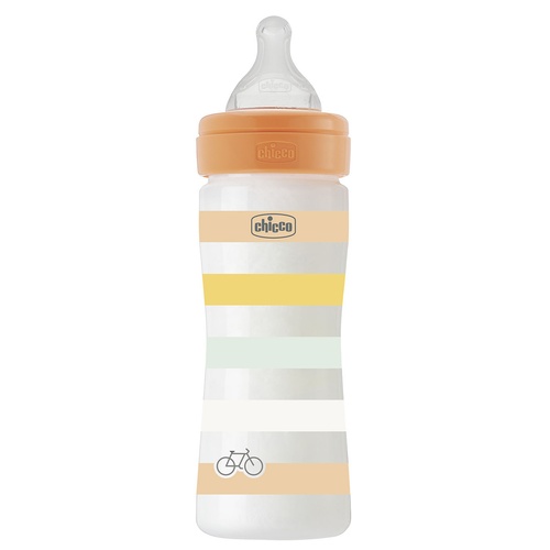 Пляшечки Пляшечка пластик Chicco Well-Being Colors, 250мл, соска силікон, 2м+, Chicco