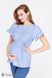 Блузы, рубашки Блузка для беременных и кормящих с рукавом-оборкой MARION, бело-голубая клетка, Юла мама Фото №3