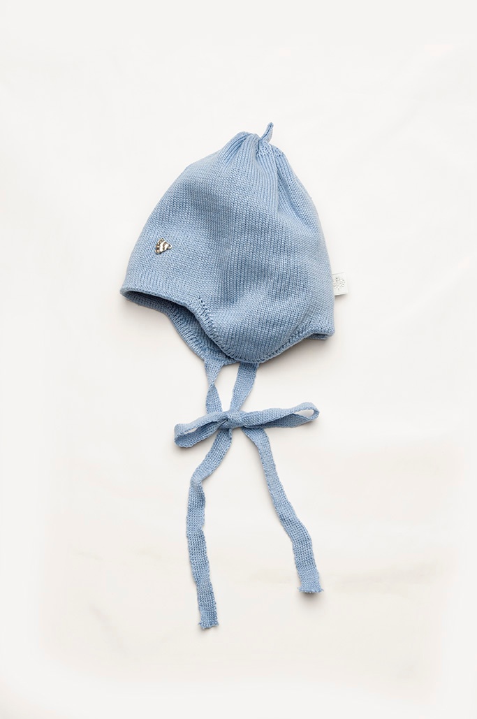Шапки демісезонні Шапка демісезонна для новонародженого хлопчика, блакитна, Модний карапуз