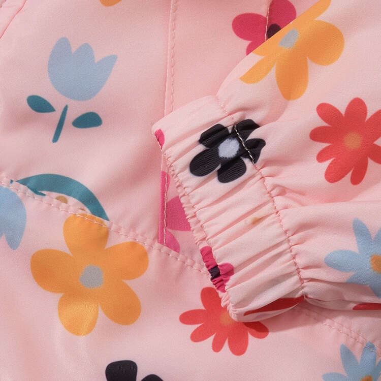 Куртка-ветровка для девочки Flowers and rainbow, Malwee, Розовый, 90