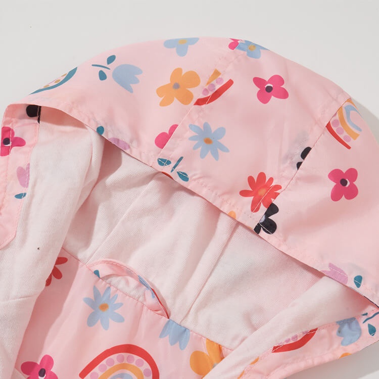 Куртка-вітрівка для дівчинки Flowers and rainbow, Malwee, Рожевий, 90
