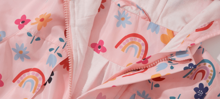 Куртка-ветровка для девочки Flowers and rainbow, Malwee, Розовый, 100