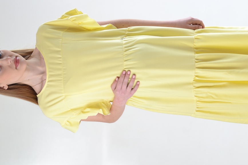 Платье Mollie для беременных и кормящих, лимон, Dizhimama, Лимонний, 42