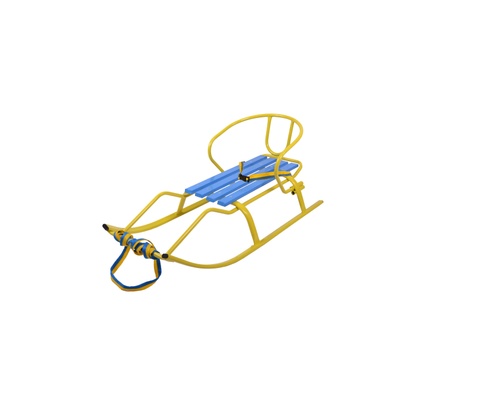 Санки, подстилки и конверты в санки Санки Спорт Ф1 с окрашенными планками, желтые, Vitan