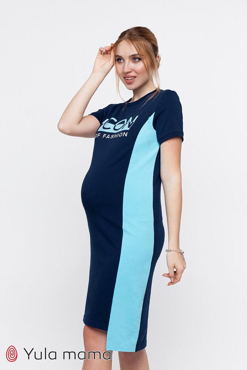 Сукня для вагітних і годуючих KOI темно-синій, Юла мама