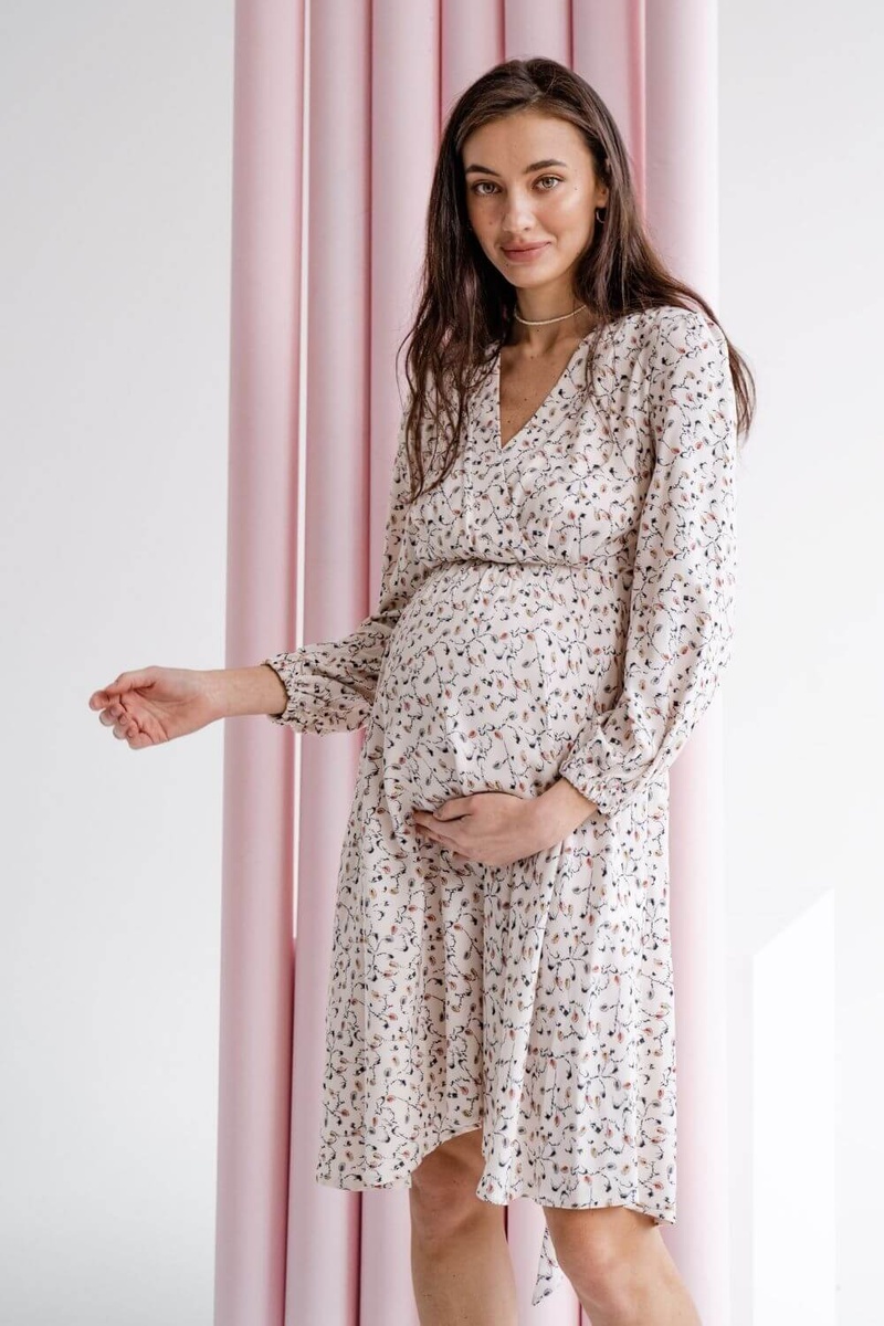 Платье для беременных и кормящих мам 4316739, кремовый, To be, Кремовый, 42