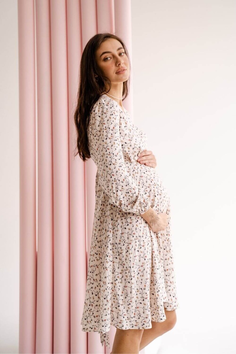 Платье для беременных и кормящих мам 4316739, кремовый, To be, Кремовый, 42