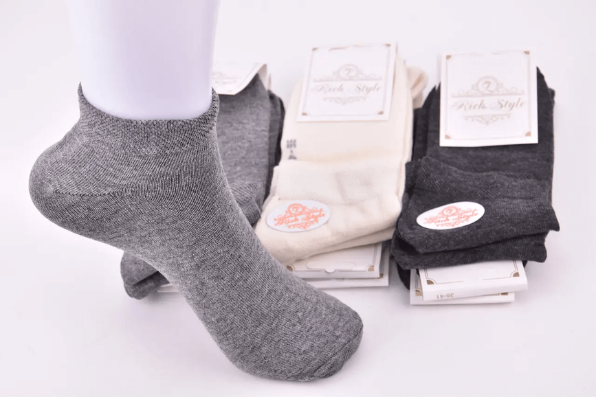 Важливі дрібниці Шкарпетки жіночі занижені бавовняні однотонні COTTON, асорті, Мамуля