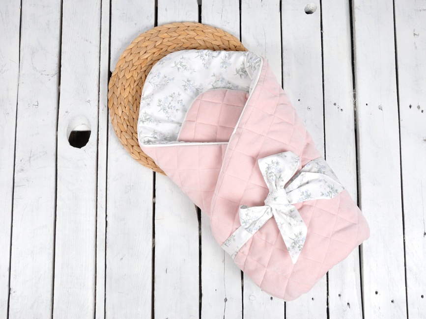 Конверт-одеяло для новорожденных велюровый Tessera, розовый, MagBaby