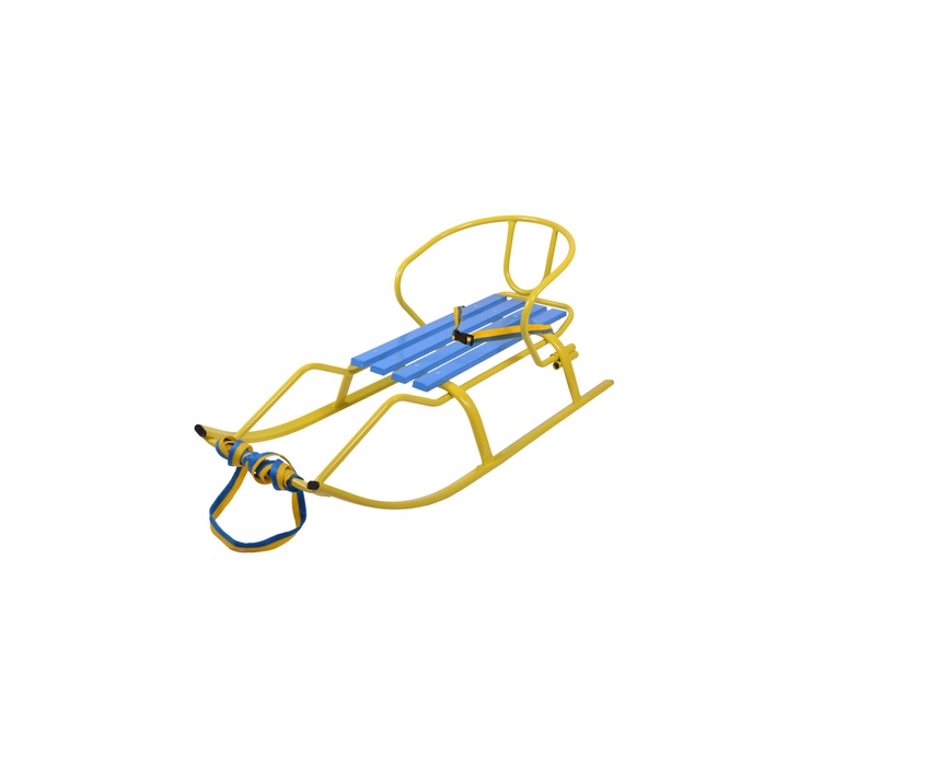 Санки, підстилки і конверти в санки Санки Спорт Ф1 з пофарбованими планками, жовті, Vitan
