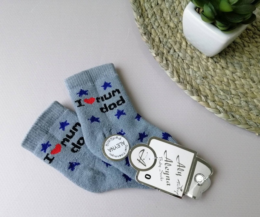 Шкарпетки Шкарпетки для новонароджених, махрові, Mam Dad, сірі, Aleyna
