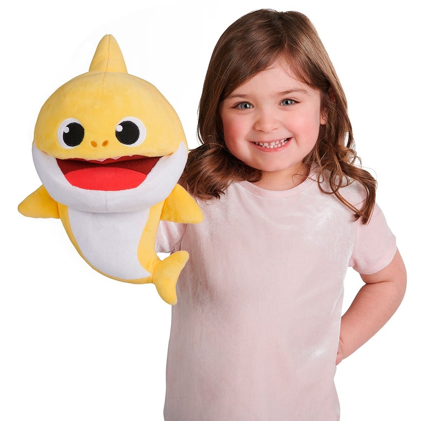 М'які іграшки М'яка іграшка інтерактивна на руку зі зміною темпу програвання Малюк Акуленятко, Baby shark
