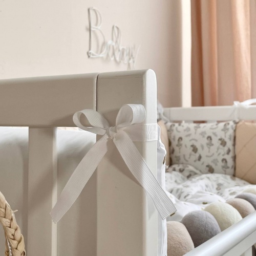 Постелька Комплект постельного белья в кроватку Балеринки, 6 элементов, бежевый ,Маленькая Соня