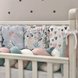 Постелька Комплект постельного белья в кроватку Art Design Зайцы-радуги + бортик коса, 6 элементов, Маленькая Соня Фото №7