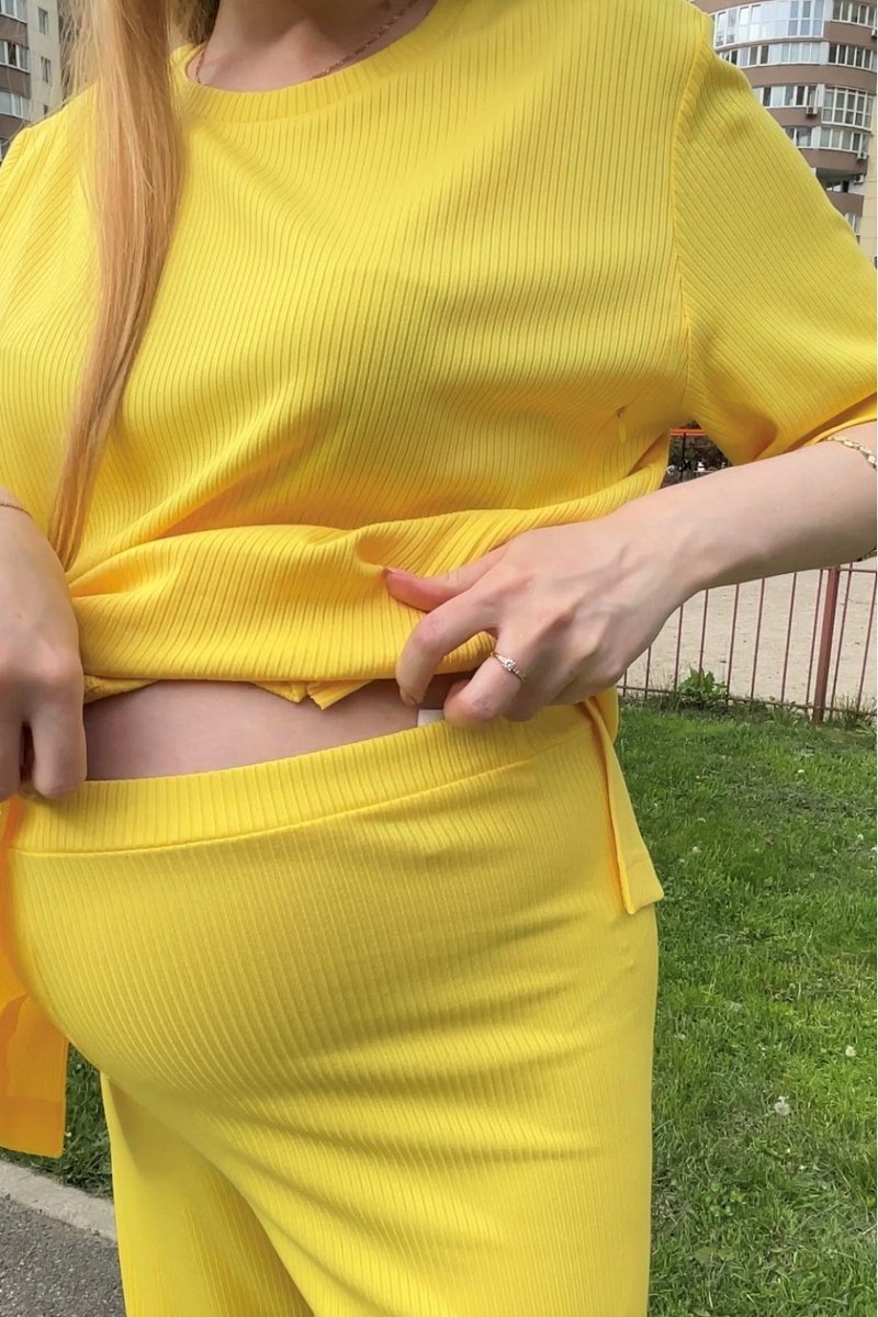 Блузы, рубашки Костюм для беременных 2307(2184) 1447, желтый, Dianora