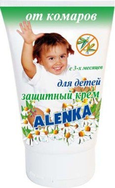 Детская аптечка  Защитный крем от комаров для детей, 100г, Аленка