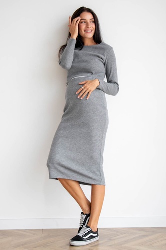 Юбки Трикотажный костюм для беременных и кормящих 4477153-4, серый, To be