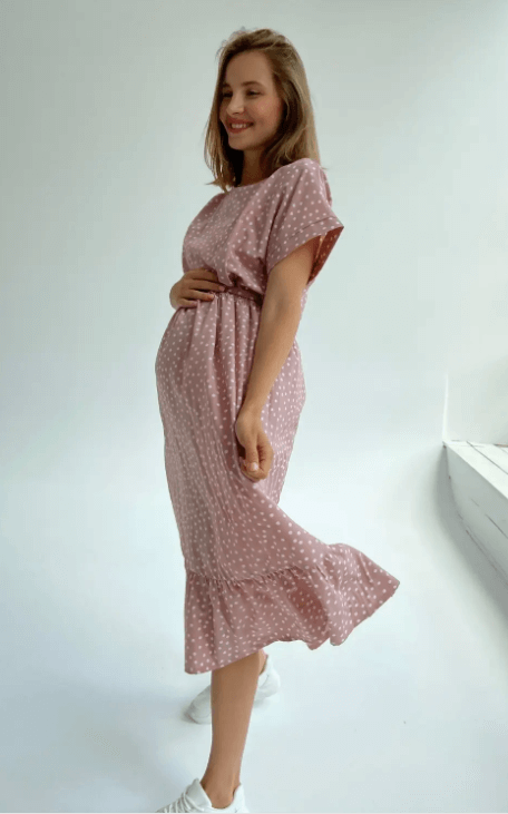 Платье для беременных и кормящих мам 4337748, пудра, To be, Пудра, 42